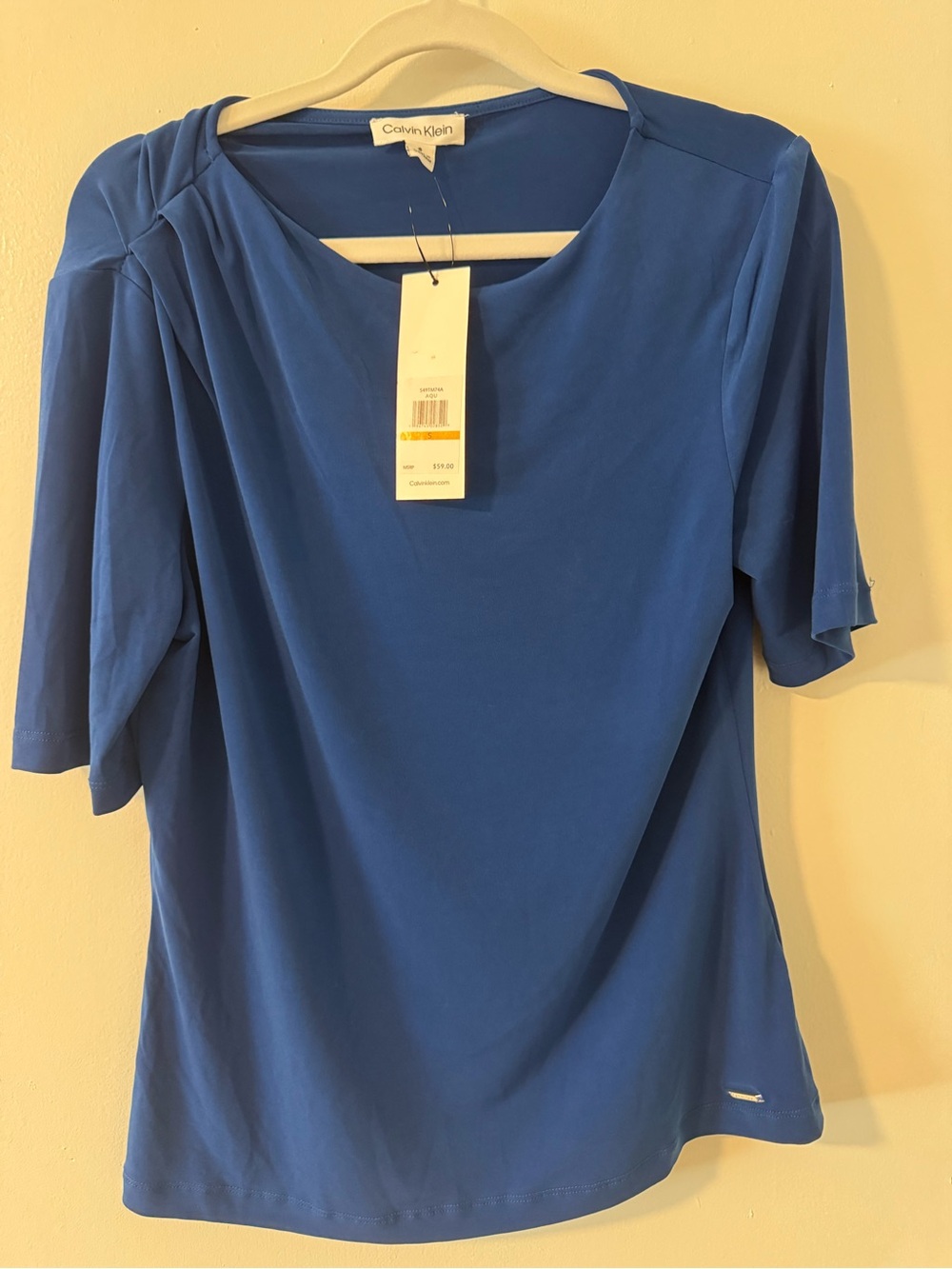 Calvin Klein Royal Blue Short Sleeve Tunic Top